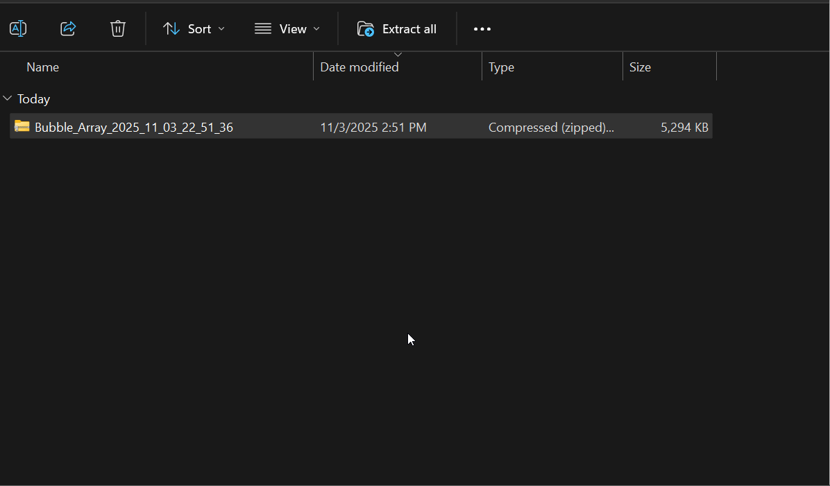 gif of unzipping folder