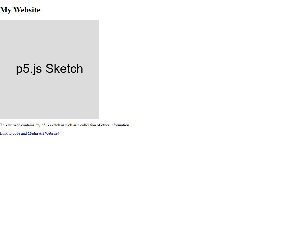 image of site with header and paragraph