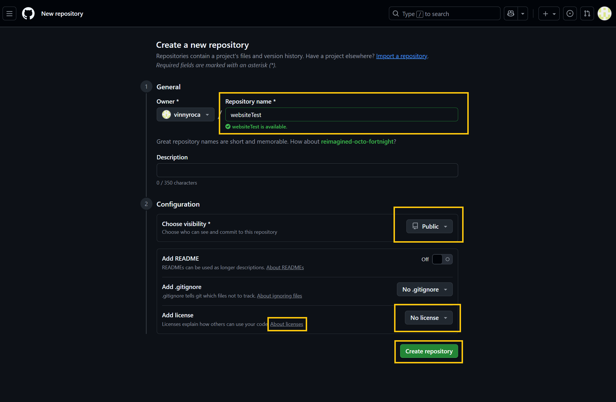 Screen Shot of Repository