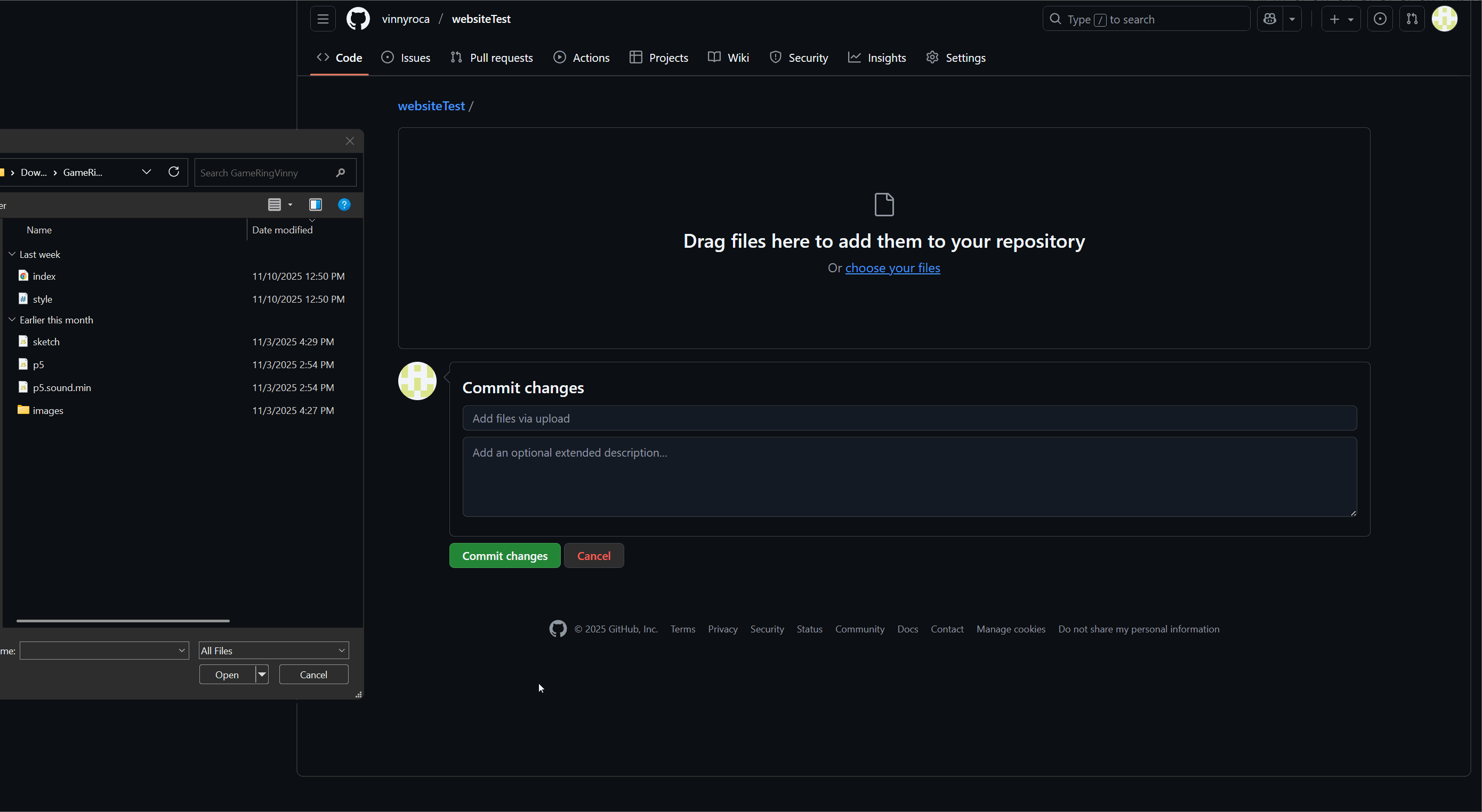 Screen Shot of Repository