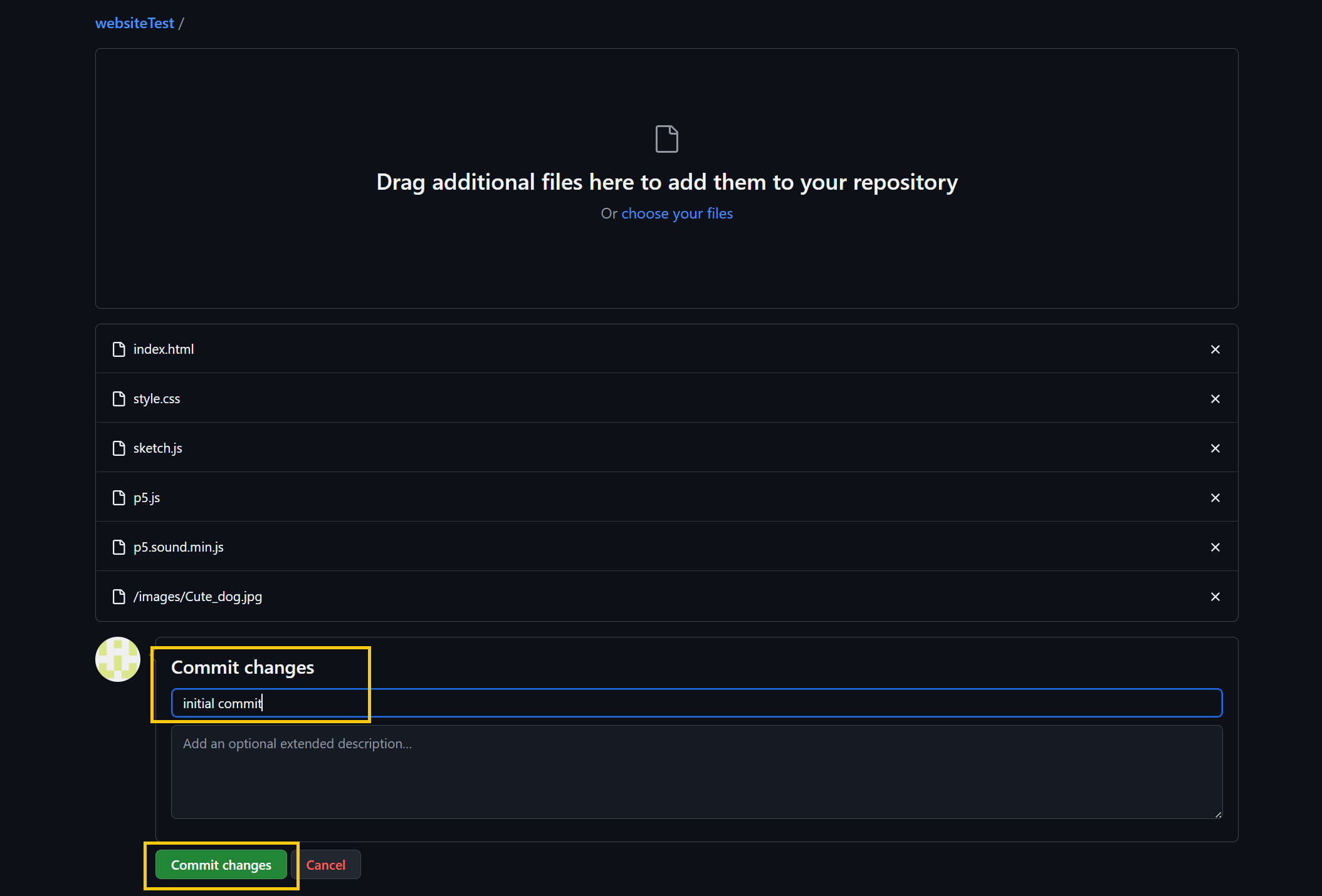 Screen Shot of Repository