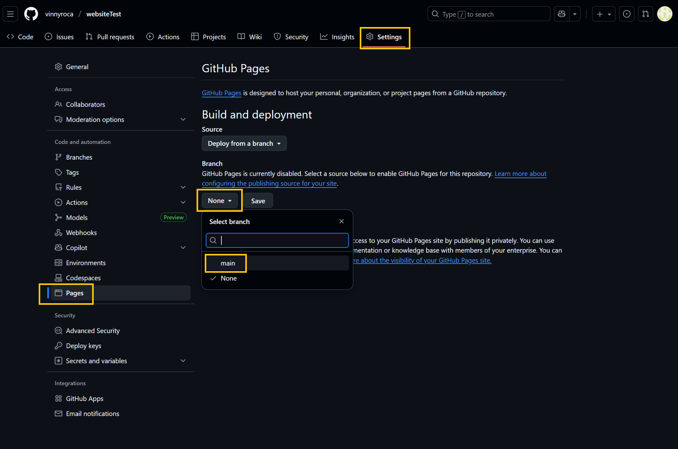 Screen Shot of Repository